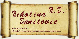 Nikolina Danilović vizit kartica